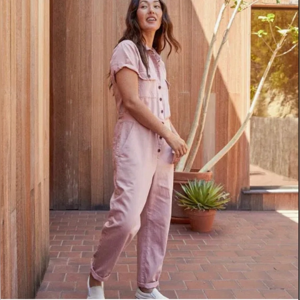 Outerknown short sleeve pink moment jumper jumpsuit S.E.A. SUIT size XXL new